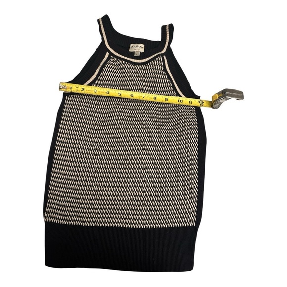 Armani Collezioni Cream and Black Sheath Sweater Sleeveless Halter - Picture 2 of 5
